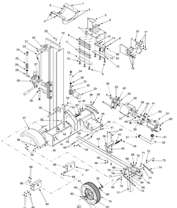 27-Ton Log Splitter Diagram and Parts List for LS27T (24AD563B101,HM1999)(1999) Cub Cadet Log Splitter
